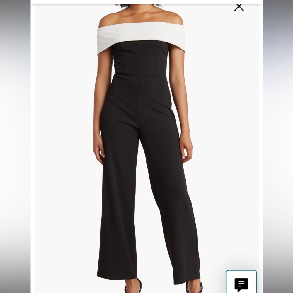Off the Shoulder Scuba Crepe Jumpsuit